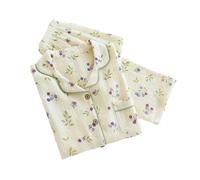 REHJJDFD Pigiama da donna in cotone con stampa a fiori Pigiama per la casa Pigiama da donna Loungewear Sleepwear, 8, L