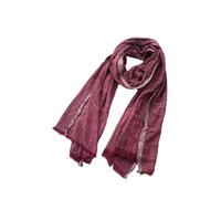 REHJJDFD Sciarpa da uomo in cotone e lino a righe, sciarpe calde pashmina scialli corti con nappe, rosso vibo, Taglia Unica