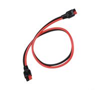 Rehoetom Cavo di prolunga solare in stile 30A per camper e sistemi a batteria, cavo in rame stagnato 10AWG con rivestimento in PVC, rosso e nero, compatibile con pannelli solari e (60 cm)