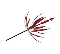 Rehoetom Girandola a vento in metallo per giardino e decorazione esterna, 90 cm, in ferro battuto, girevole, resistente alle intemperie, blu/rosso, per patio, veranda, Y (rosso)