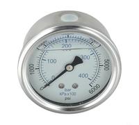 Rehoetom Manometro per idropulitrici, 0-400 bar/6000 psi, quadrante in metallo con filettatura M14 x 1,5, struttura in lega di acciaio inossidabile, D2,5 pollici F