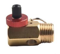 Rehoetom Per compressore d'aria per collettore serbatoio d'aria con estremità 1/2 MNPT, porta calibro 1/8, porta di uscita del tubo flessibile da 1/4 con corpo in ottone e molla in acciaio