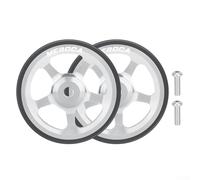 Rehoetom Ruota pieghevole da 60 mm per bici per e per 3Sixty, in lega di alluminio con pneumatici in gomma, include cuscinetti per un rotolamento fluido, leggero per ruote facili (confezione da 2