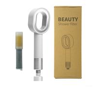 Rehoetom Soffione doccia ad alta pressione in ABS con filtrazione contro calcare e metalli pesanti, progettato per aromaterapia e prestazioni di doccia migliorate (bianco)