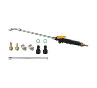 Rehoetom Spruzzatore da giardino regolabile in acciaio inox con punte in ottone per tubi da 3/8" e /4", retrattile fino a 31,8-71,1 cm, ugello nebulizzatore/flusso, con serratura (56 cm)