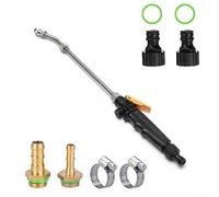 Rehoetom Spruzzatore da giardino regolabile in acciaio inox con punte in ottone per tubi da 3/8" e /4", retrattile fino a 31,8-71,1 cm, ugello nebulizzatore/flusso, con serratura (72 cm)