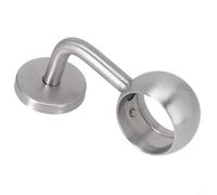 Rehoetom Staffe di supporto per tubi rotondi in acciaio inossidabile per corrimano a 90°, finitura cromata lucida, fissaggi nascosti, design a vite senza testa, compatibili con (42 mm)