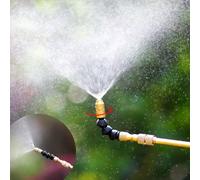 Rehoetom Ugello spruzzatore telescopico regolabile da giardino per spruzzatori a spalla da 3 a 8 l, estensione in acciaio inossidabile e plastica con spruzzo/contatore modello (C)