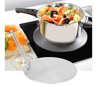 Rehomy Piastra per diffusore di calore in acciaio inox diffusore di calore a induzione adattatore convertitore piastra elettrica a gas (24cm)