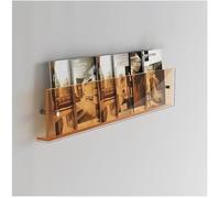 REHOOF Brochure Display Stand Magazine Rack Acrylic Holder Wall Mount, Contenitori Documenti,Mensole da Muro,Classroom Bookshelf Storage Organizer Office Waiting Church Coffee Home Orange,70cm