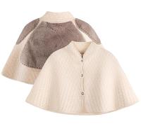 REHOOF Mantello Poncho Spalla Calda Scialle Inverno Donna Scaldabagno Breve Protezione della Spalla per Anziani Strati Coperta Sciarpa Tempo Freddo,Protezione del Collo,Scaldaspalle B