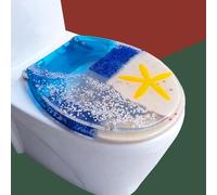 REHOOF Sedile WC,Copriwater Universali O/U/V Forma,Copri Water Tavolette Coperchio Water,Muto Tavoletta WC Bagno in Resina Antibatterico Décoration Toilettes,Chiusura Rallentata ASSE WC G,42cm*36cm