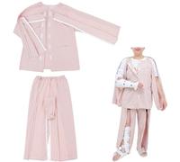 REHOOF Vestiti per L'assistenza,Pantaloni per La Cura del Pazienti Allettati Pigiama con Cerniera Laterale per Catetere per Pazienti Allettati Disabilità Anziani per Post-Operatori Women's-Zipper,L