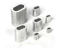 REHOSE Cavo metallico Fisso Manicotto in alluminio Pressato Clip ovale in alluminio Connettore Cerchio di blocco 0.5/1/2/3/4/5/6/8/10/12~26mm Al Fibbia fissa(Oval,2.0mm (50Pcs))