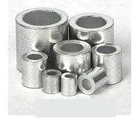 REHOSE Cavo metallico Fisso Manicotto in alluminio Pressato Clip ovale in alluminio Connettore Cerchio di blocco 0.5/1/2/3/4/5/6/8/10/12~26mm Al Fibbia fissa(Circular,10mm (3Pcs))