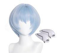 Rei Ayanami Asuka Parrucca Cosplay con clip per capelli Eva, parrucca Genesis Evangelion, parrucca sintetica resistente al calore, per cosplay, costume anime, Halloween