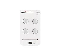 REI Set di 4 pomelli Rotondi in zamak Cromato H.25 x 25 x P 25 mm