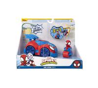 Veicolo 2 in 1, auto con funzione lanciatore, moto e personaggio spidey