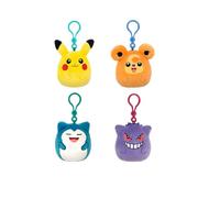 Rei Toys Squishmallows Personaggi Pokemon Clip 10 cm Modelli Assortiti