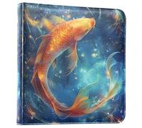 Reiacy Album fotografico grande autoadesivo - Magic Koi Carp DIY Leather Memory Book - Raccoglitore ad anelli ricaricabile con 20 fogli per foto da 15 x 10 cm, 17 x 12 cm, per viaggi e famiglia