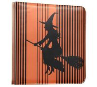 Reiacy Album fotografico grande autoadesivo - Silhouette of a Witch DIY Leather Memory Book - Raccoglitore ad anelli ricaricabile con 20 fogli per foto da 15 x 10 cm, 17 x 12 cm, per viaggi e famiglia