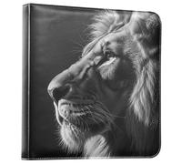 Reiacy Album fotografico grande autoadesivo - Testa di leone 3D DIY libro dei ricordi in pelle - raccoglitore ad anelli ricaricabile w/20 fogli per foto da 15 x 10 cm, 17,8 x 12,7 cm, per viaggi e