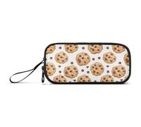 Reiacy Astuccio con gocce di cioccolato e biscotti di grande capacità, con scomparti con cerniera, astuccio per cancelleria per bambini e adolescenti a scuola, Multicolore, Taglia unica, regolare