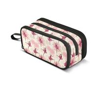 Reiacy Astuccio con motivo mandala ballerina per ragazzi e ragazze, grande capacità, astuccio per penne a 3 scomparti, astuccio per cancelleria, organizer per scuola, ufficio, lavoro