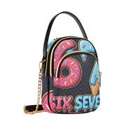 Reiacy Blue Ice Cream Six Seven - Borsa a tracolla da donna, con catena staccabile, per telefono, borsa a tracolla
