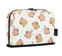 Reiacy Capybara con piccole stelle, astuccio per matite con cerniera, astuccio per cancelleria per bambini, scuola e ufficio