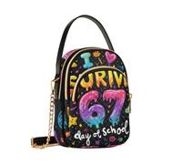 Reiacy Childlike Six Seven - Borsa a tracolla da donna, con catena staccabile, borsa a tracolla per telefono