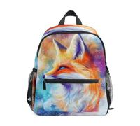 Reiacy Fox Head - Zaino per la scuola materna per bambini, piccolo, a tracolla, per scuola materna, stile casual