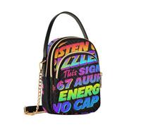 Reiacy Gradient Six Seven - Borsa a tracolla da donna, con catena staccabile, borsa a tracolla per telefono