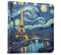 Reiacy Grande album fotografico autoadesivo - Torre Eiffel Vincent Van.goghDIY libro dei ricordi in pelle - raccoglitore ad anelli ricaricabile w/20 fogli contiene 6 x 4, 7 x 5 foto per viaggi