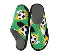 Reiacy Launch, pantofole da casa da calcio per donne e uomini, antiscivolo, per interni ed esterni, calde pantofole da casa, Lancio Calcio, 10.5/11 UK, moderno
