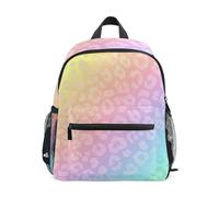 Reiacy Leopard Gradient Kids Small School Backpack, Toddler Preschool Shoulder Bookbag Kindergarten School Bag Casual Daypack