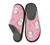 Reiacy Love Axolotl Pantofole da casa per donne e uomini, antiscivolo, per interni ed esterni, calde pantofole da casa, Modello Axolotl Love, 6.5/7 UK, moderno