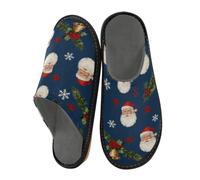 Reiacy Pantofole da casa con motivo follia di Babbo Natale, per donne e uomini, antiscivolo, per interni ed esterni, calde pantofole da casa, Modello di Babbo Natale Folly, 4/5 UK, Moderno