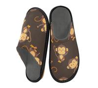Reiacy Pantofole da casa con scimmie, per donne e uomini, antiscivolo, per interni ed esterni, calde pantofole da casa, Scimmie, 5.5/6 UK, moderno