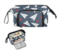 Reiacy Paper Planes - Astuccio grande con manico, per ragazze, ragazzi, donne, ideale per viaggi, scuola, ufficio, regalo