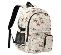 Reiacy Riders Riding and Overcome Obstacles Accompagnato dai cani Zaino per la scuola per bambini, grande capacità, borsa per laptop, zaino da viaggio per scuola media università