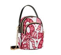 Reiacy Six Seven Bows, borsa a tracolla da donna, con catena staccabile, borsa a tracolla per telefono