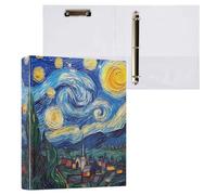 Reiacy Van.Gogh - Raccoglitore ad anelli con 3 anelli, formato A4, con clip per 200 fogli, organizer con anelli a D, per casa, scuola, ufficio