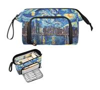 Reiacy Van V Gogh Starry City - Astuccio grande per matite con manico, astuccio per ragazze, ragazzi e donne, ideale per viaggi, scuola, ufficio, regalo