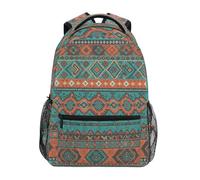Reiacy Zaino per la scuola, zaino per computer portatile da 15,6 pollici, zaino da donna con stampa etnica azteca, zaino leggero e casual, per ragazze e ragazzi, viaggi e affari