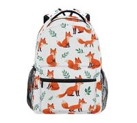 Reiacy Zaino per la scuola, zaino per computer portatile da 15,6 pollici, zaino da donna e bambini con erba volpe W, zaino leggero casual per ragazze ragazzi viaggi e lavoro