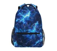 Reiacy Zaino per la scuola, zaino per computer portatile da 15,6 pollici, zaino da donna e bambini con fulmine elettrico, leggero zaino casual per ragazze ragazzi viaggi e affari