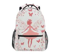 Reiacy Zaino per la scuola, zaino per computer portatile da 15,6 pollici, zaino da donna per bambini carino con fata dei cartoni animati, zaino leggero casual per ragazze ragazzi viaggi e affari