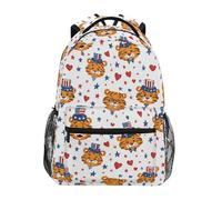 Reiacy Zaino per la scuola, zaino per computer portatile da 15,6 pollici, zaino da donna per bambini con bandiera degli Stati Uniti, zaino leggero casual per ragazze ragazzi viaggi e lavoro