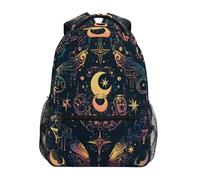 Reiacy Zaino per la scuola, zaino per computer portatile da 15,6 pollici, zaino da donna per bambini con tartaruga magica lunare, zaino leggero casual per ragazze ragazzi viaggi e lavoro